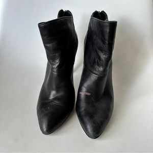 French Connection Black Leather Moriah Ankle Bootie - Size 7